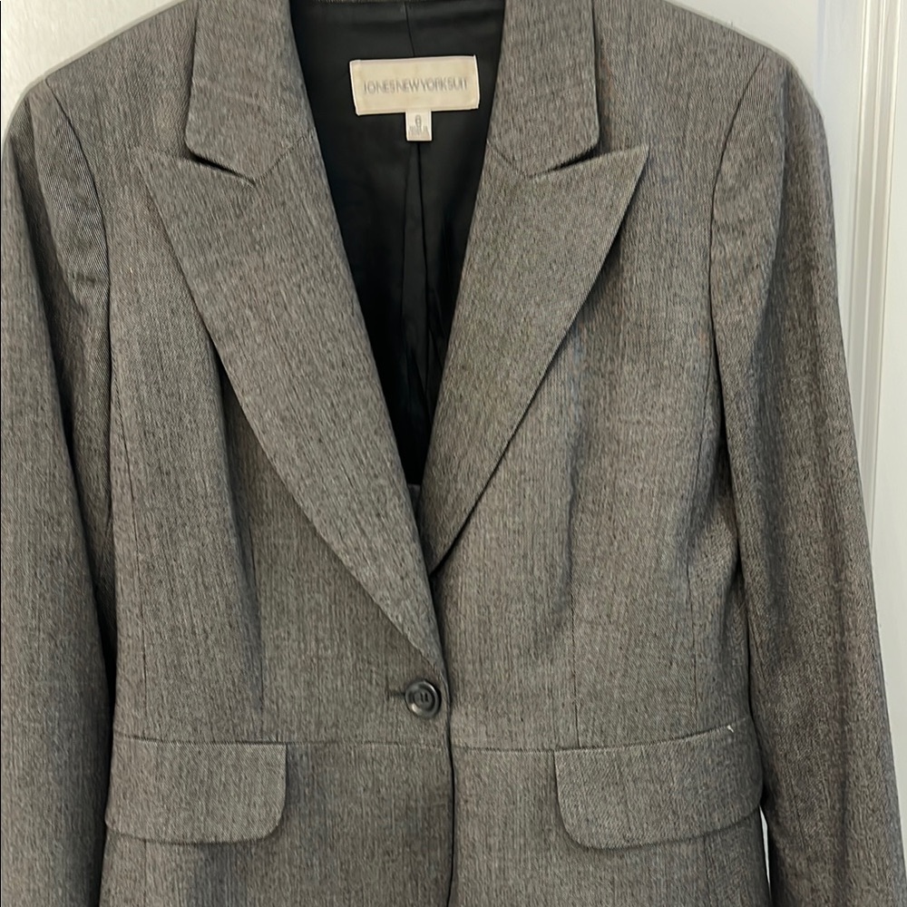 Jones New York Charcoal suit: Blazer and skirt